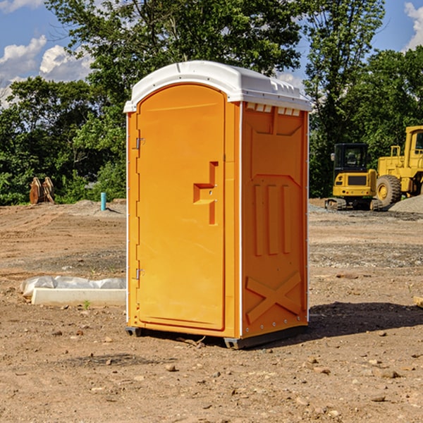 how often are the portable restrooms cleaned and serviced during a rental period in Trivoli IL